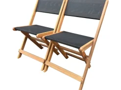 Chaise pliante en bois exotique 