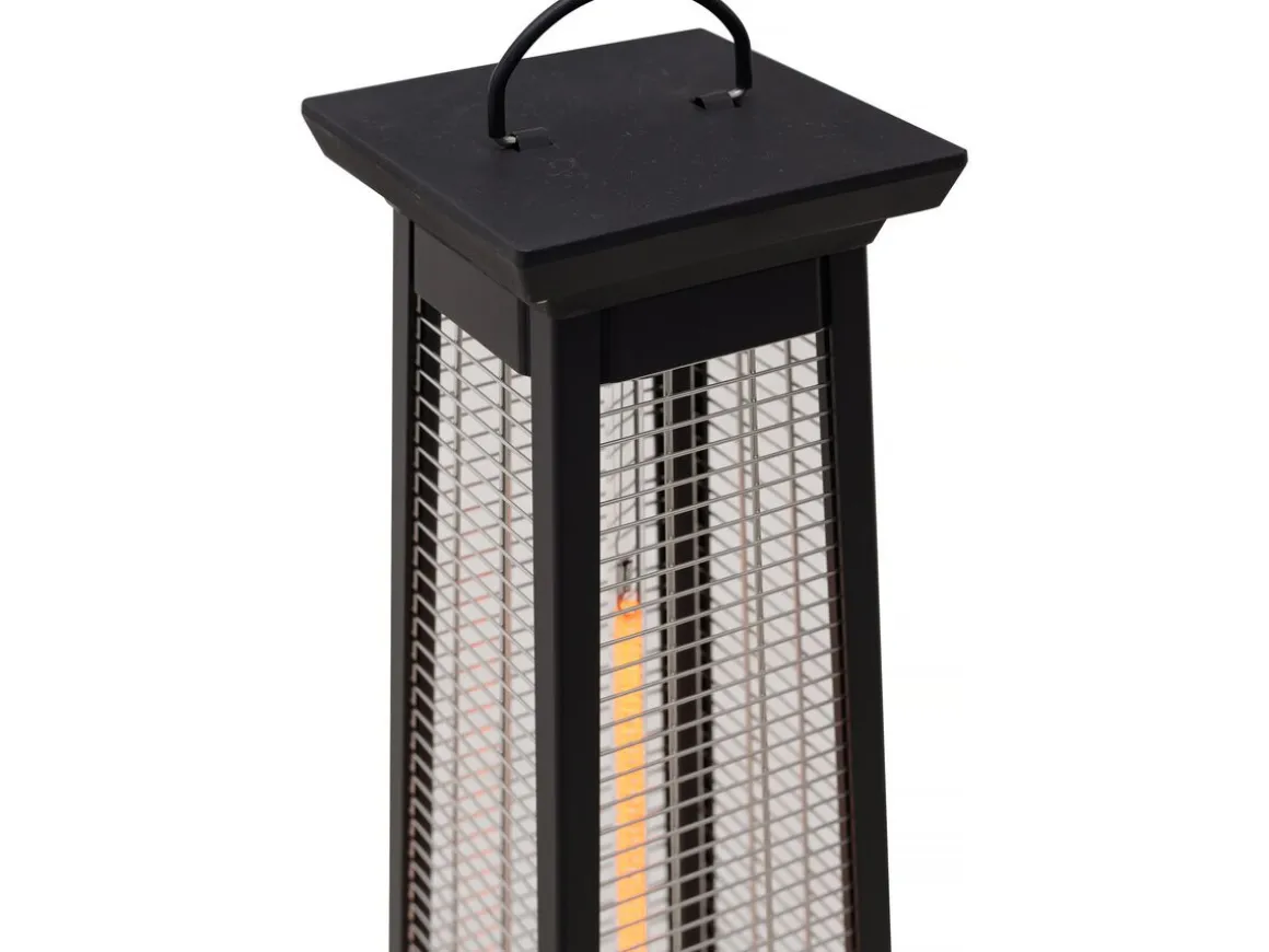 Chauffage électrique radiant en fibre de carbone "Volcano" - 2000W - Noir