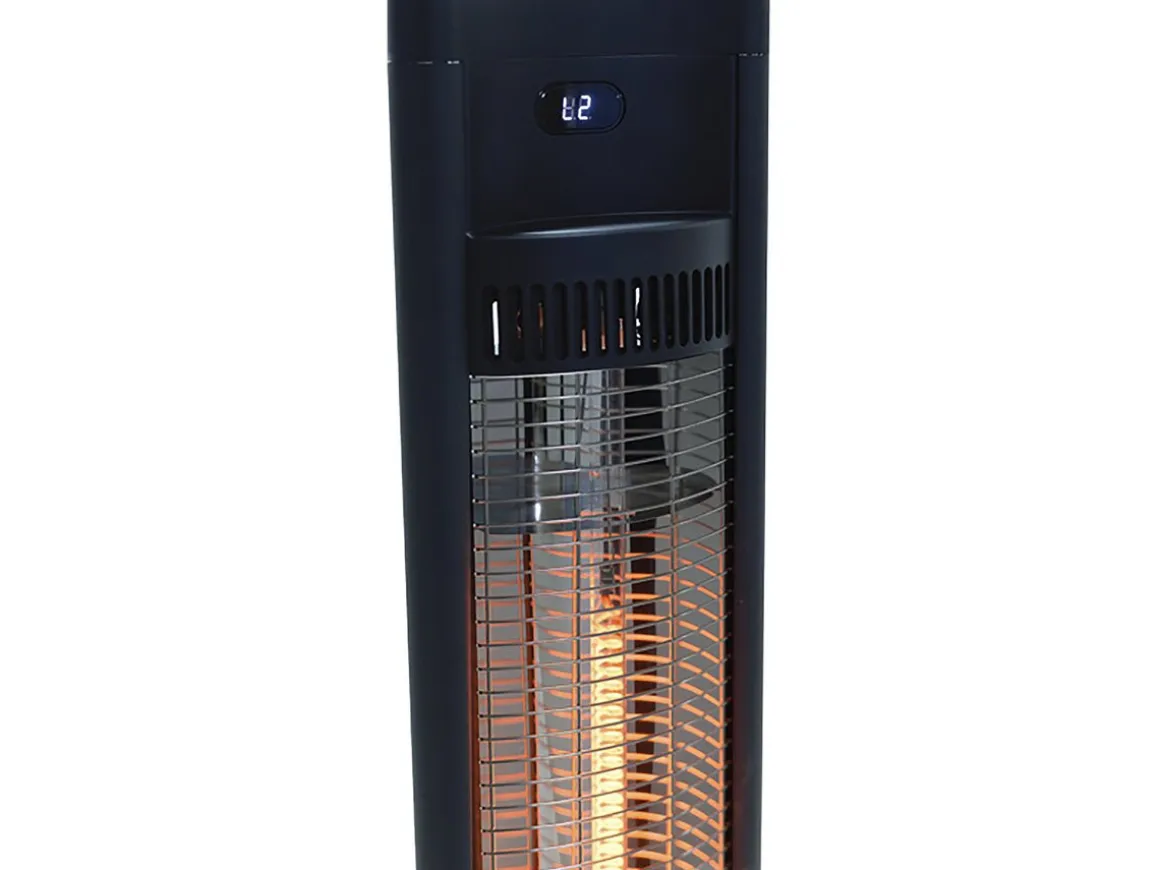 Chauffage électrique radiant "Tornado" - 2000W - Noir
