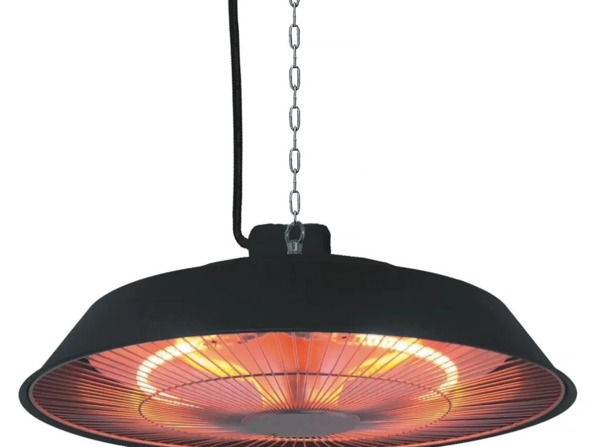 Chauffage électrique suspendu - 1500W - Noir