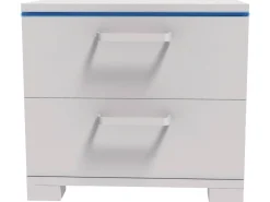 Chevet LED "Karina" - 41 x 38 x 39 cm - Blanc