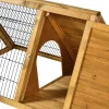 Clapier poulailler "Biscotte" - 100 x 62 x 52 cm - Marron