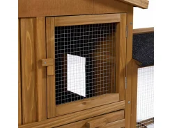 Clapier pour lapin avec 1 étage en bois 