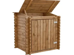 Coffre de filtration en bois traité pour piscine