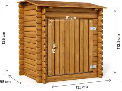 Coffre de filtration en bois traité pour piscine "Keny" - 120 x 95 x 126 cm