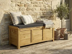 Coffre de jardin "Gana" en bois - 125 x 60 x 55 cm - Marron
