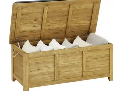Coffre de jardin "Gana" en bois - 125 x 60 x 55 cm - Marron