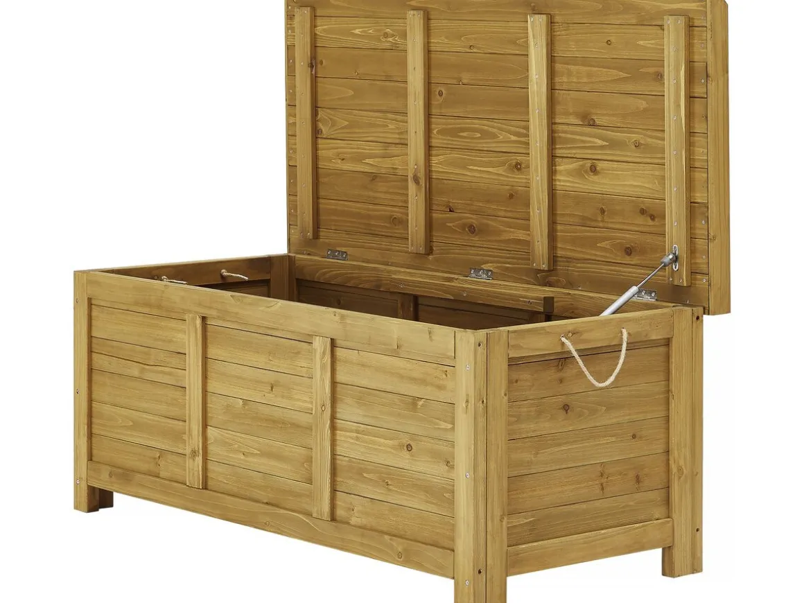 Coffre de jardin "Gana" en bois - 125 x 60 x 55 cm - Marron