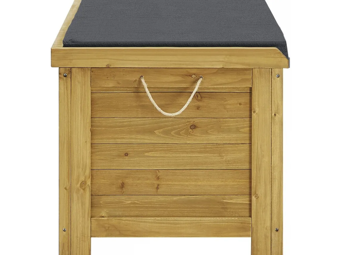 Coffre de jardin "Gana" en bois - 125 x 60 x 55 cm - Marron