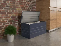 Coffre de jardin métal "Store" - 680 L - 165 x 69 x 60 cm - Gris