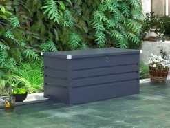 Coffre de jardin métal "Store" - 680 L - 165 x 69 x 60 cm - Gris