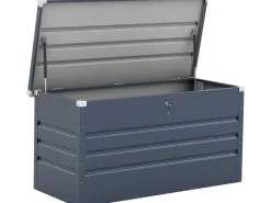 Coffre de jardin métal "Store" - 480 L - 132 x 61 x 60 cm - Gris