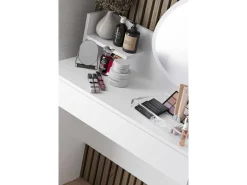 Coiffeuse avec miroir en bois 