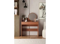Coiffeuse avec miroir en bois 