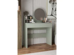 Coiffeuse avec miroir en bois
