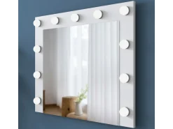 Coiffeuse avec miroir en bois