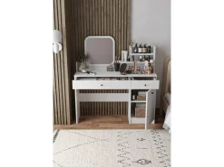 Coiffeuse avec miroir en bois