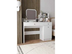 Coiffeuse avec miroir en bois