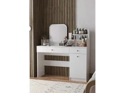 Coiffeuse avec miroir en bois