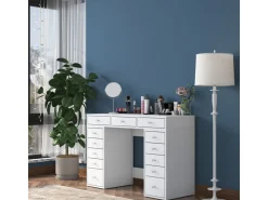 Coiffeuse avec tiroirs intégrés en bois 