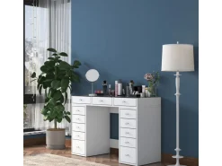 Coiffeuse avec tiroirs intégrés en bois