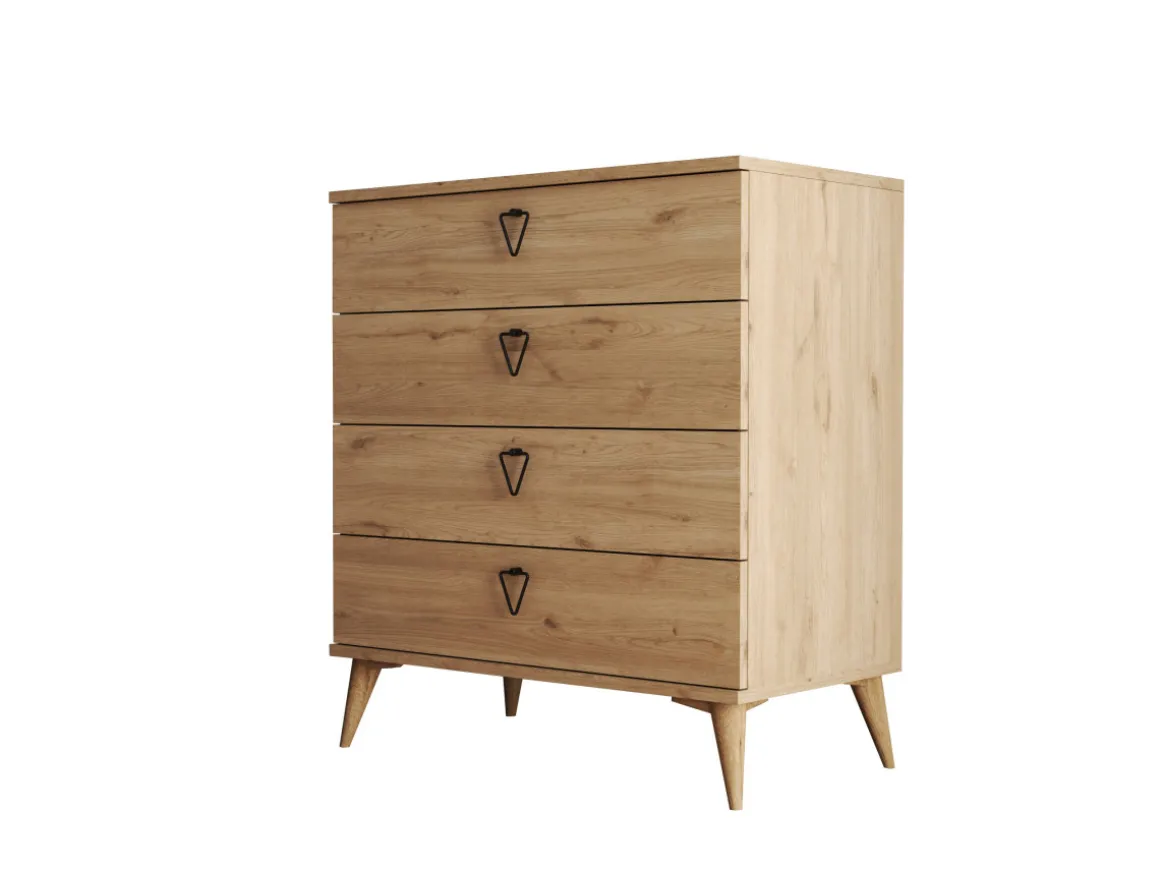 Commode en bois "Versa-Ce" - 80 x 45 x 90 cm - Marron
