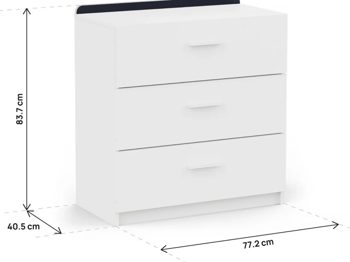 Commode pour enfant "Reverso" - Blanc mat