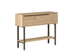 Console avec miroir en bois