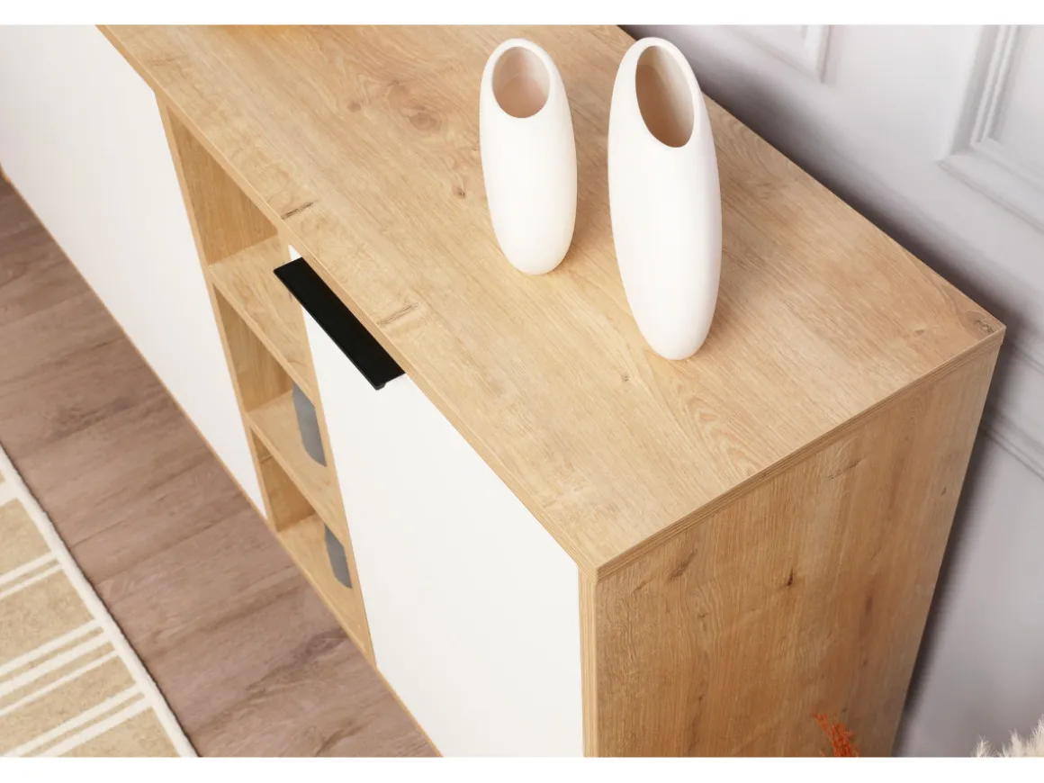 Console en bois "Clara" 142 x 35,6 x 83 cm - Chêne