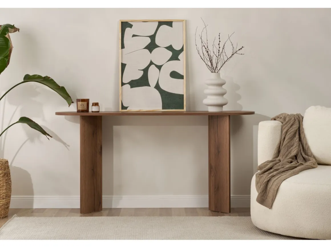 Console en bois "Sira" - 150 x 35 x 75 cm - Noyer