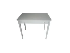 Console - Table guéridon - Coloris Blanc - 1 tiroir