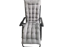 Coussin pour fauteuil de jardin en tissu "Romy" - 164 x 52 x 10 cm - Gris clair
