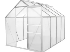 Embase en acier galvanisé pour serre jardin "Basilic" - 4,75 m² - Gris