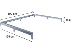 Embase en acier galvanisé pour serre jardin "Basilic" - 2,37 m² - Gris