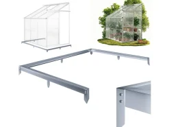 Embase en acier galvanisé pour serre jardin 