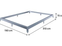 Embase en acier galvanisé pour serre jardin " Basilic " - 5,89 m² - Gris