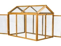 Enclos extension en bois pour poulailler "Coco" - 6 poules - Marron