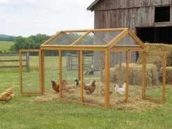 Enclos extension en bois pour poulailler "Coco" - 6 poules - Marron