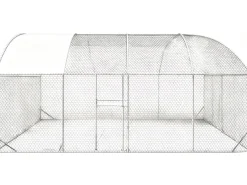 Enclos à poules dôme 15 m² parc grillagé "Cocorico" - 5 x 3 m - acier galvanisé