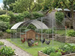 Enclos à poules dôme 15 m² parc grillagé