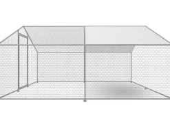 Enclos à poules 9 m² parc grillagé 3 x 3 x 2 M acier galvanisé