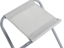 Ensembe table de camping et 4 tabourets pliants - 125 x 60 cm - Blanc