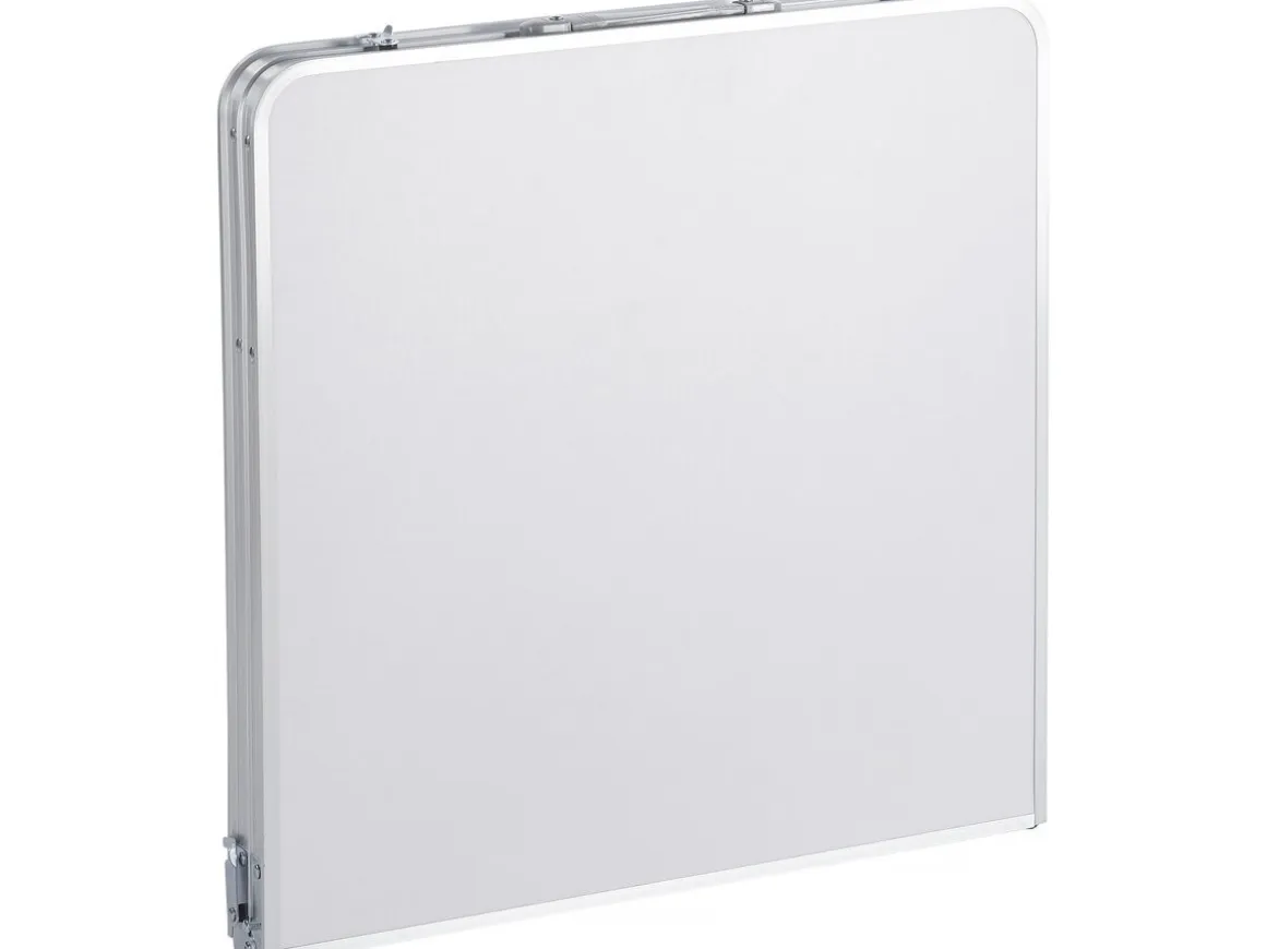 Ensembe table de camping et 4 tabourets pliants - 125 x 60 cm - Blanc