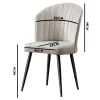 Ensemble de chaises (4 pièces) en bois "Rubi" - 52 x 42 x 85 cm - Noir