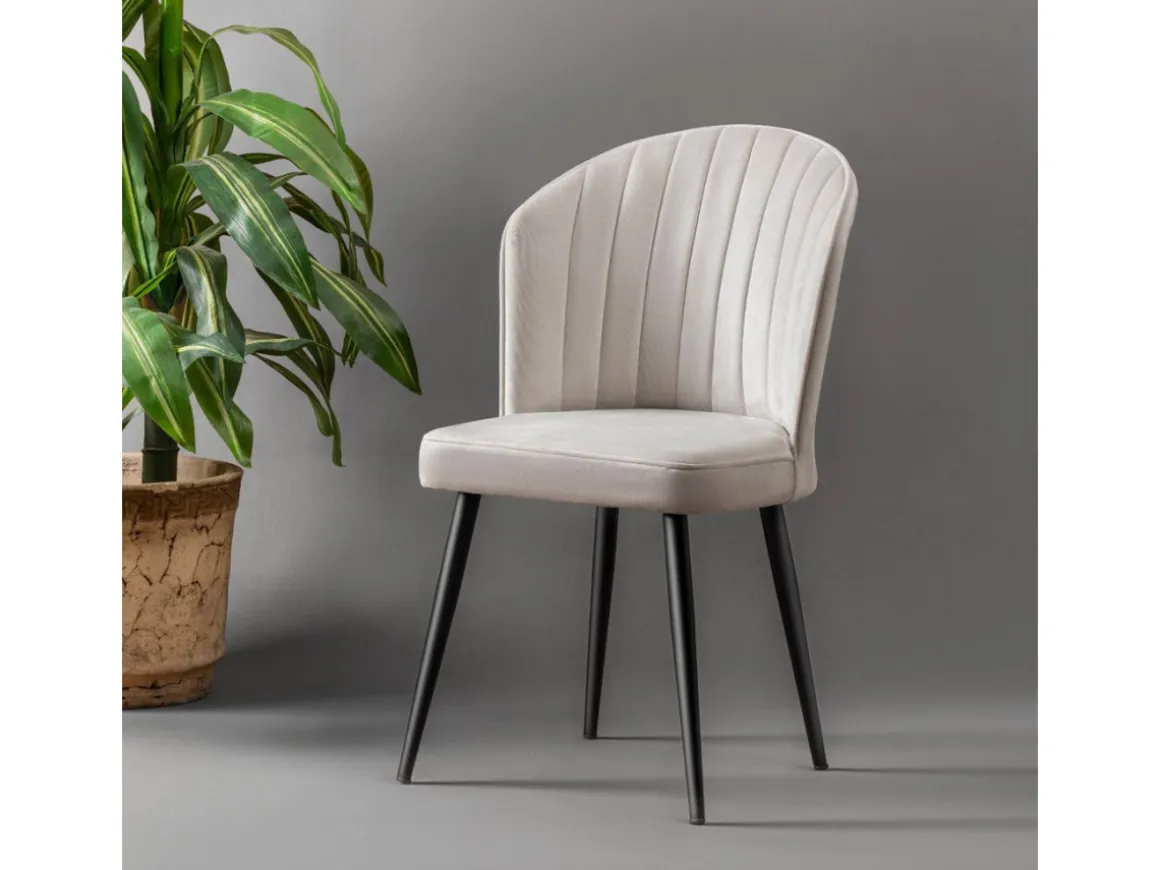 Ensemble de chaises (4 pièces) en bois "Rubi" - 52 x 42 x 85 cm - Crème