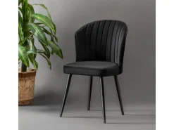 Ensemble de chaises (2 pièces) en bois "Rubi" - 52 x 42 x 85 cm - Noir