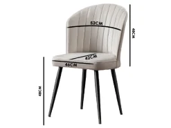 Ensemble de chaises (2 pièces) en bois "Rubi" - 52 x 42 x 85 cm - Cappuccino