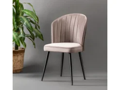 Ensemble de chaises (2 pièces) en bois "Rubi" - 52 x 42 x 85 cm - Cappuccino