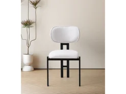 Ensemble de chaises (2 pièces) en métal "Muriz" - Blanc cassé