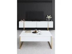 Ensemble de meubles de salon en bois "Luxe" - 160 x 35 x 80 cm - Blanc